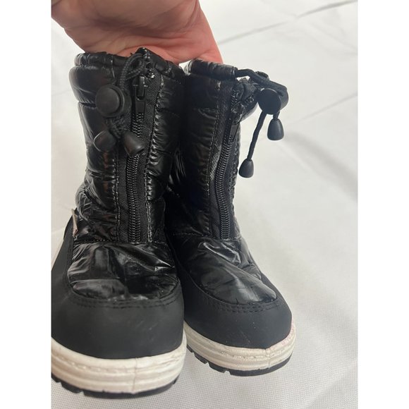 Apres by Lamo Youth Kids Winter Boots Zip Closure White Black Size US 12Y - Picture 4 of 6